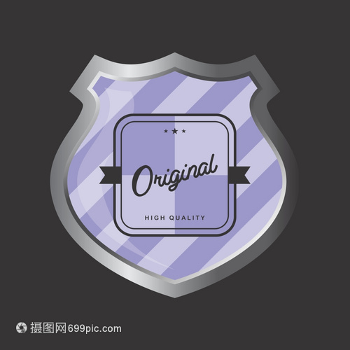 徽章盾牌產品標簽矢量圖解與金屬工藝品解析